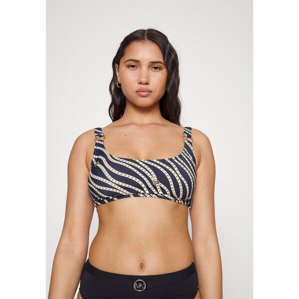 MICHAEL Michael Kors DIAGONAL LOGO RING Góra od bikini navy MK181J01T-K11