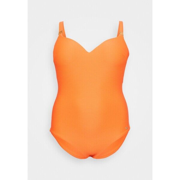 Tommy Hilfiger STRIPES ONE PIECE PLUS Kostium kąpielowy hawaiian coral TO181G01W-G11