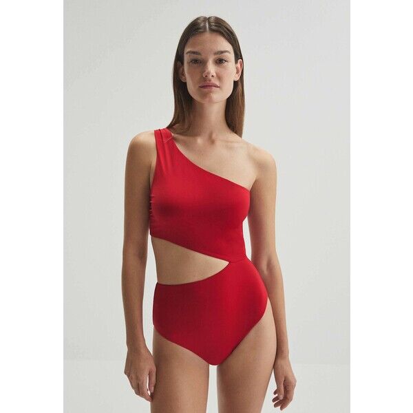 OYSHO ASYMMETRIC Kostium kąpielowy red OY181G06F-G11