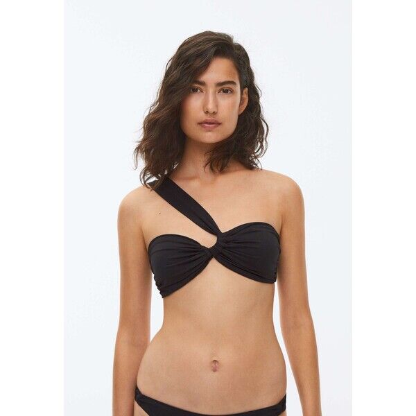 OYSHO RUCHED Góra od bikini black OY181J0AU-Q11