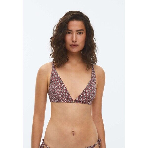 OYSHO DITSY STAMP Góra od bikini light brown OY181J0AT-O11