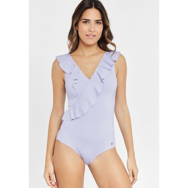 LASCANA Kostium kąpielowy blue/white L8381G01B-K11