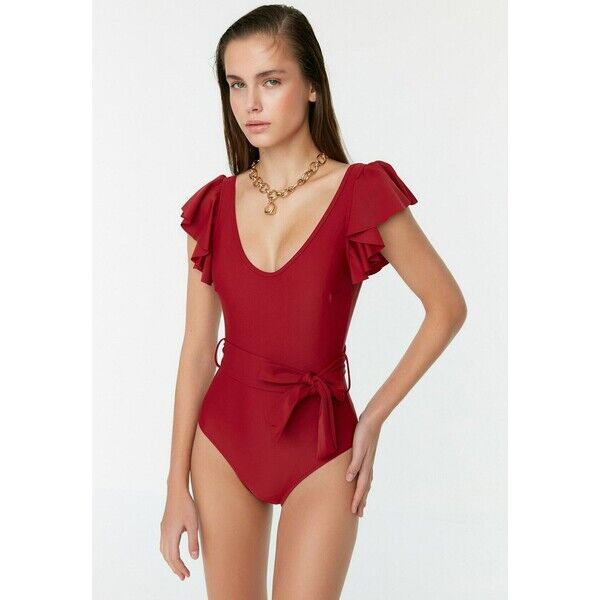 Trendyol Kostium kąpielowy burgundy TRU81G043-G11