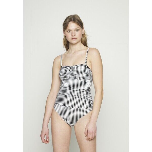 Marks & Spencer GINGHAM BANDEAU Kostium kąpielowy black QM481G00K-Q11