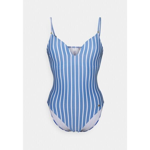Tommy Hilfiger STRIPES ONE PIECE Kostium kąpielowy blue TO181G01X-K11