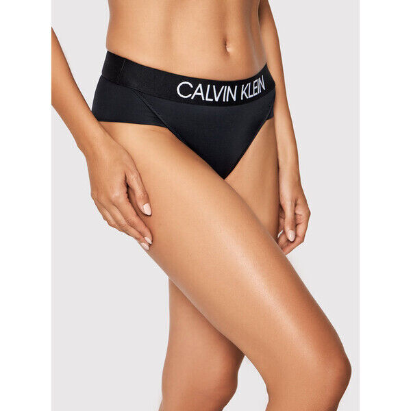 Calvin Klein Swimwear Dół od bikini Hipster KW0KW01243 Czarny