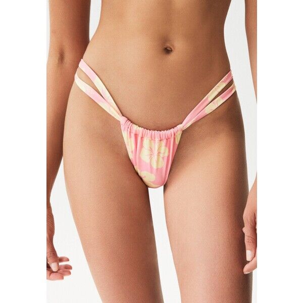 PULL&BEAR HAWAIIAN FLORAL Dół od bikini coral PUC81I029-J11