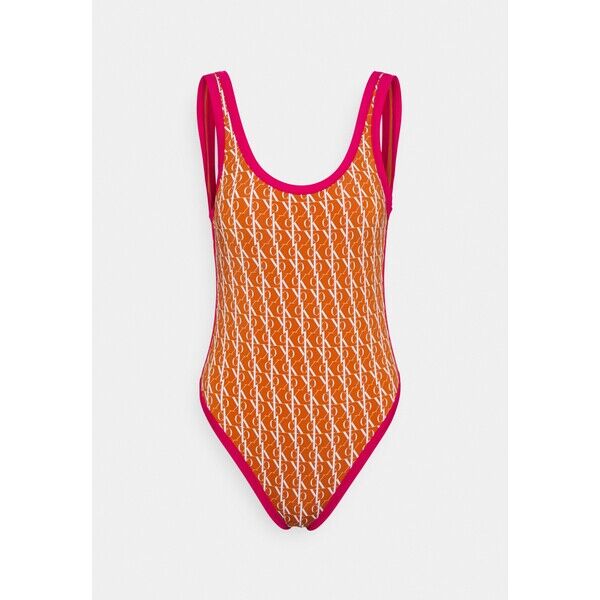 Calvin Klein Swimwear SCOOP BACK ONE PIECE Kostium kąpielowy ginger biscuit C1781G01X-O11