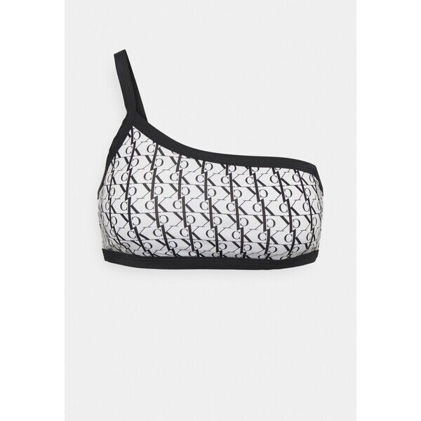 Calvin Klein Swimwear BRALETTE ONE SHOULDER Góra od bikini white C1781J044-A11