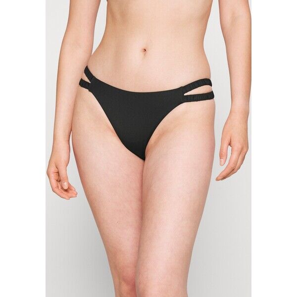 Seafolly COLLECTIVE GATHERED TAB PANT Dół od bikini black S1981I094-Q11