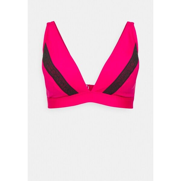 Calvin Klein Swimwear TRIANGLE HIGH APEX PLUS Góra od bikini royal pink C1781J04C-J11
