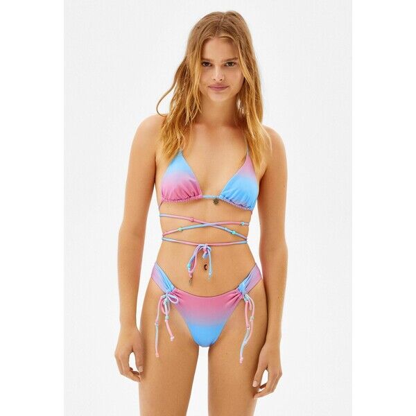 Bershka OMBRÉ Dół od bikini blue BEJ81I018-K11