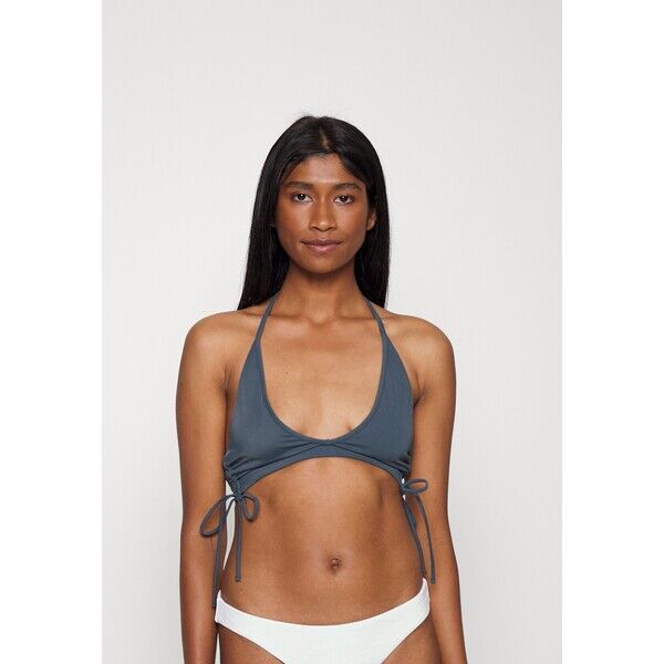 Weekday PAM HALTERNECK BIKINI TOP Góra od bikini blue medium dusty WEB81J02E-K11