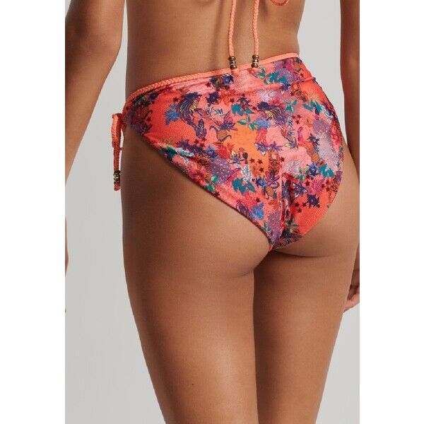 Superdry Dół od bikini mixed print coral SU281I024-G11
