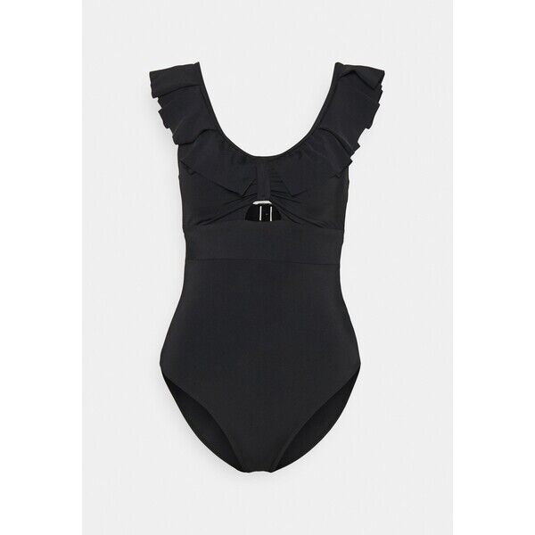 Pour Moi SPACE FRILL NON WIRED SWIMSUIT Kostium kąpielowy black POJ81G010-Q11