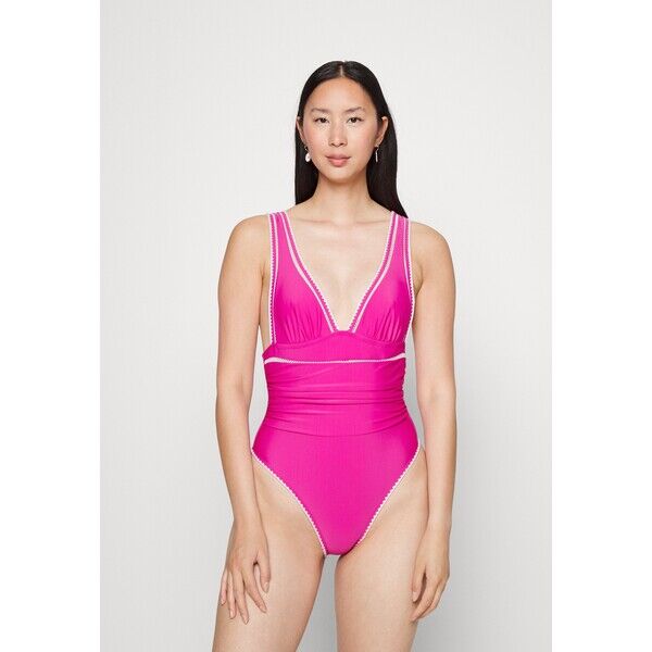 Hunkemöller MAYA PLUNGE Kostium kąpielowy pink HM181G03T-J11