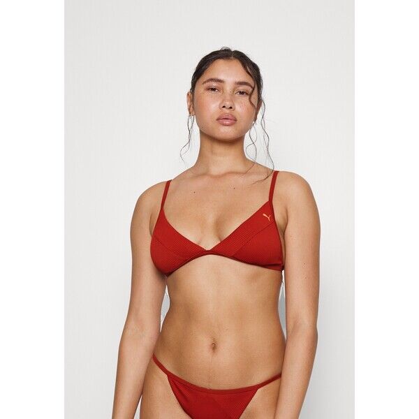 Puma SWIM WOMEN TRIANGLE Góra od bikini brown combo PU181J00K-O11