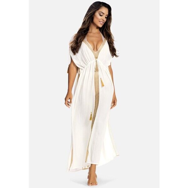 Feba Swimwear Akcesoria plażowe boho, ecru, ażurowe zdobienia FEP81H008-A11