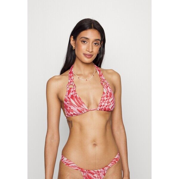 Seafolly POOLSIDE SLIDE TRI Góra od bikini pink chintz S1981J0C4-J11