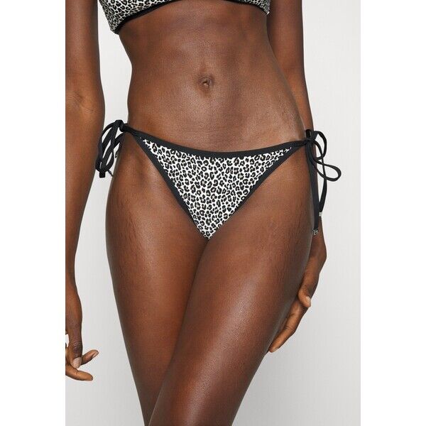 MICHAEL Michael Kors LEOPARD SIDE TIE Dół od bikini black MK181I01B-Q11
