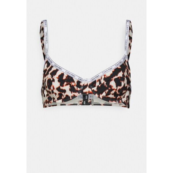 Calvin Klein Swimwear BALCONETTE PRINT Góra od bikini brown C1781J048-O11
