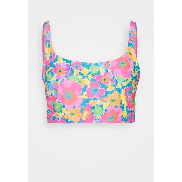 We Are We Wear TILLY MICRO CROP N BOLD TROPICAL CURVE Góra od bikini multi-coloured WEJ81J00S-T11