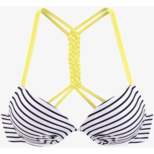 Venice Beach PUSH-UP Góra od bikini schwarz/weiß/limette 2VE81J01V-Q11