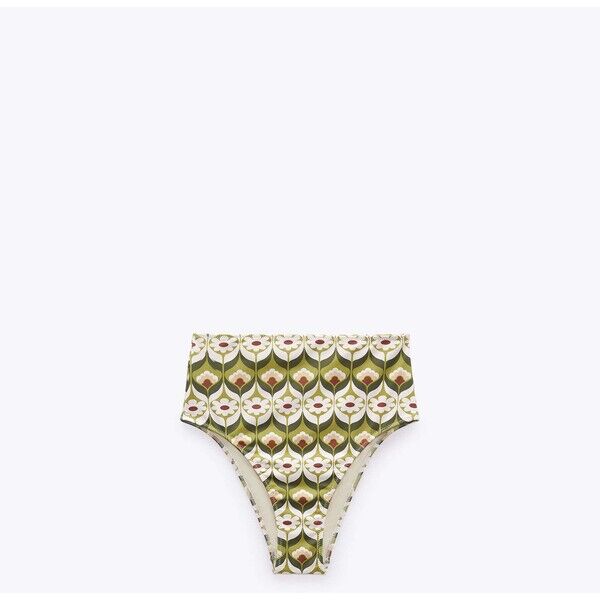ZARA DÓŁ OD BIKINI Z WYSOKIM STANEM I NADRUKIEM 195213024-500-2