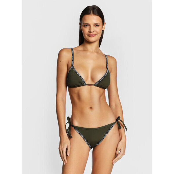 Calvin Klein Swimwear Dół od bikini KW0KW01711 Zielony