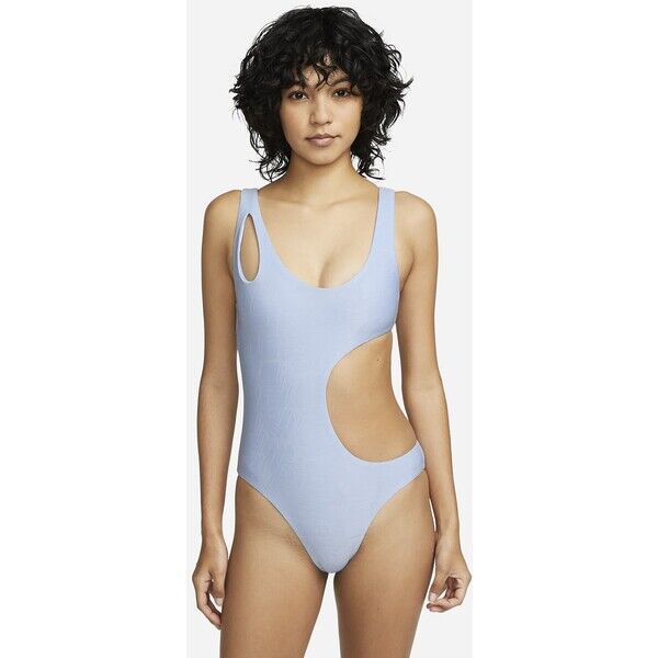 Jednoczęściowy damski kostium kąpielowy z wycięciem Nike Swim FD3522-479