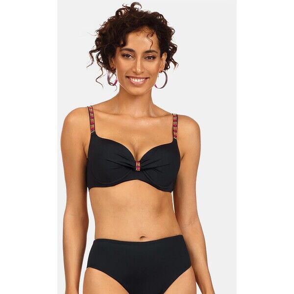 Feba Swimwear Góra od bikini black multi wyjmowany pushup FEP81J02I-Q11