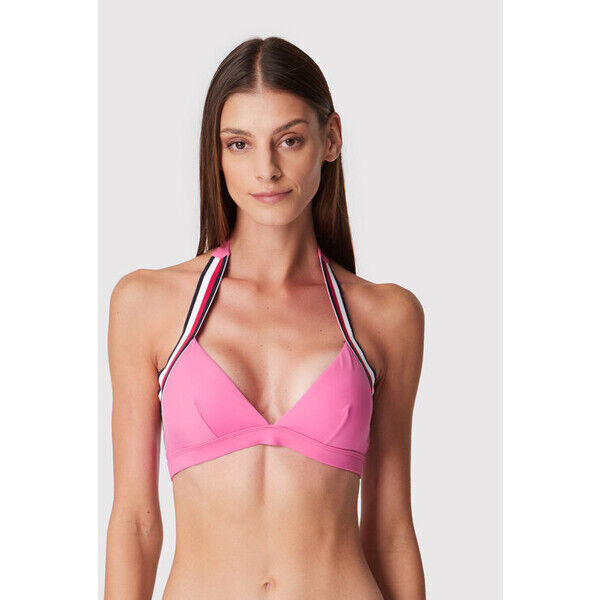 Tommy Hilfiger Góra od bikini Triangle Fixed UW0UW02696 Różowy