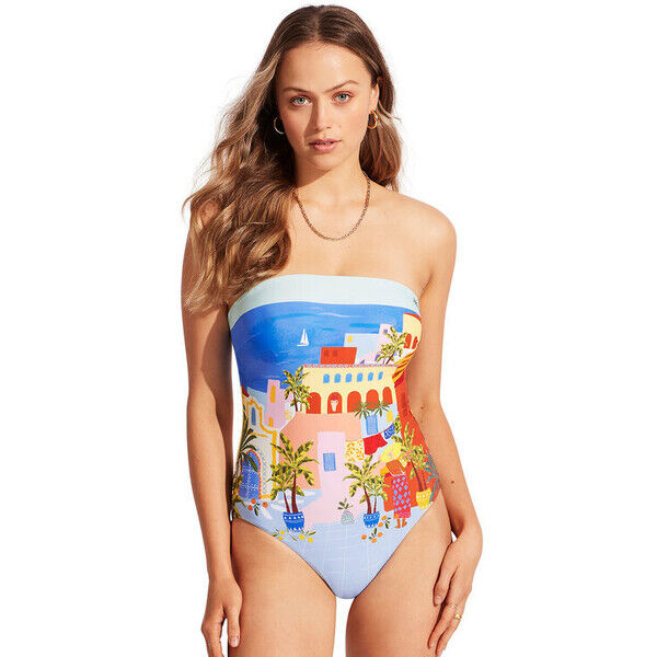 Seafolly Strój kąpielowy 11011DD Niebieski