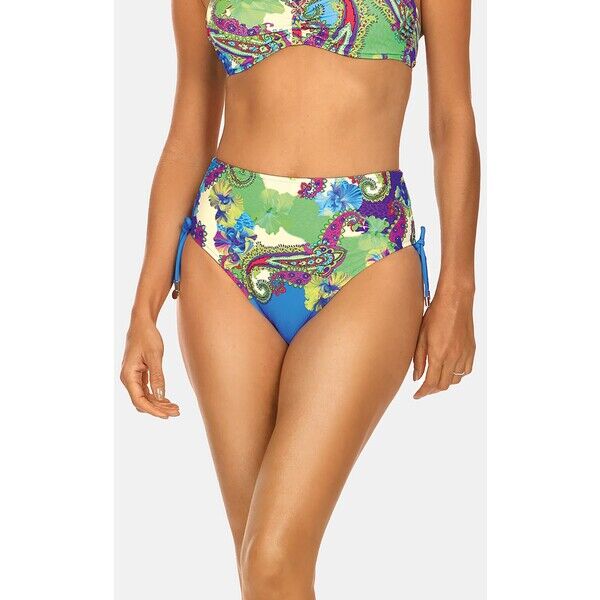 Feba Swimwear Dół od bikini blue boho wysoki stan FEP81I03C-M11