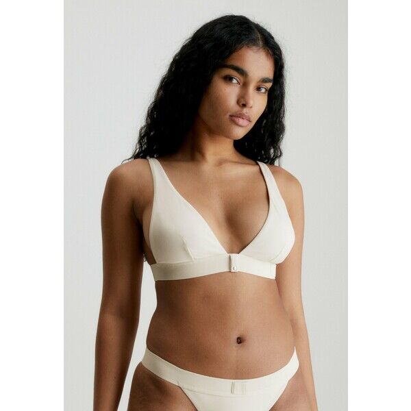 Calvin Klein Swimwear CK MONOGRAM Góra od bikini white sand C1781J06H-A11