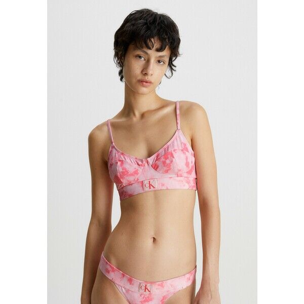 Calvin Klein Swimwear CK AUTHENTIC Góra od bikini ck tie dye pink aop C1781J06I-J11