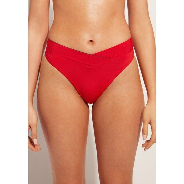 Calzedonia INDONESIA HIGH-WAISTED REVERSIBLE Dół od bikini summer red C2F81I0ED-G11