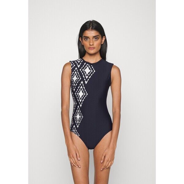 Seafolly ZANZIBAR CAP SLEEVE MAILLOT Kostium kąpielowy black S1981G07O-Q11