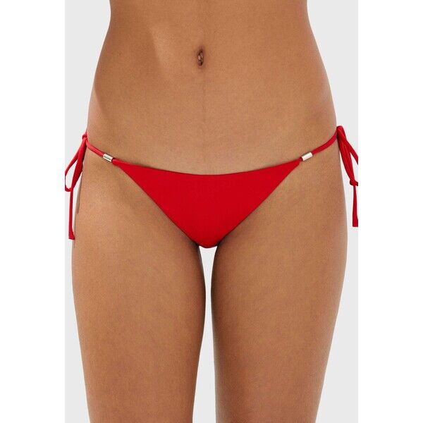 OYSHO MID RISE WITH TIES Dół od bikini red OY181R19P-G11