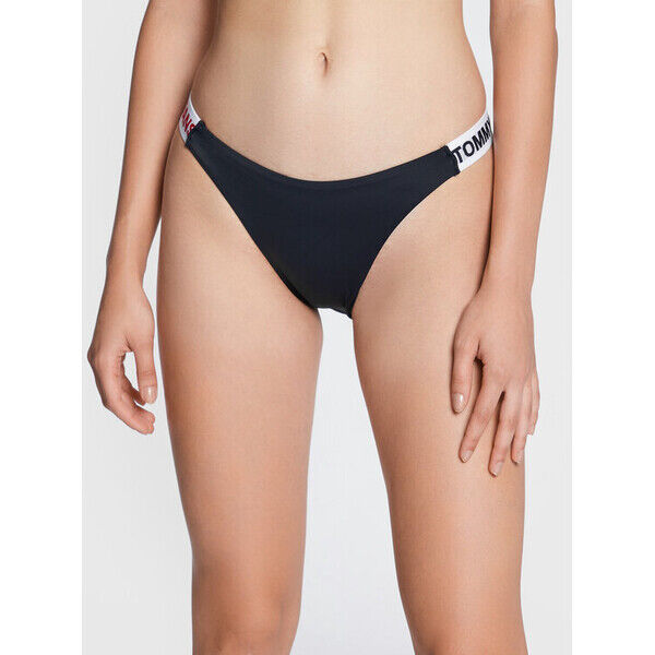 Tommy Jeans Dół od bikini High Leg Cheeky UW0UW03400 Zielony