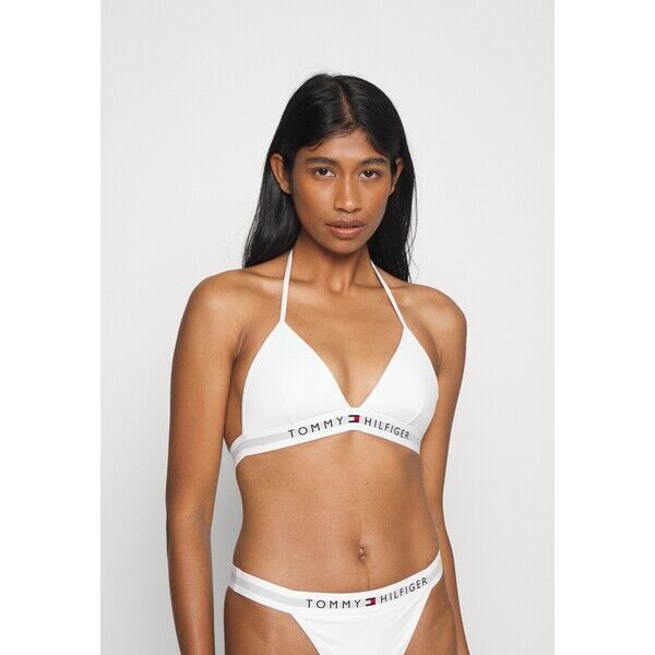 Tommy Hilfiger TRIANGLE FIXED Góra od bikini optic white TO181J04U-A11