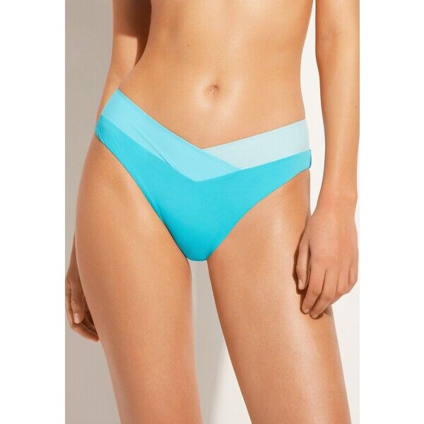Calzedonia AZZORRE Dół od bikini turquoise green block C2F81I0ET-L11