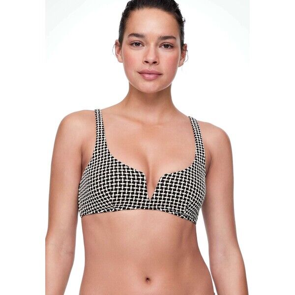 OYSHO MINI GEOMETRIC HALTER Góra od bikini black OY181J0CE-Q11