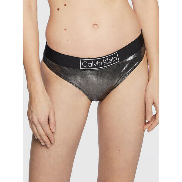 Calvin Klein Swimwear Dół od bikini Classic KW0KW01949 Czarny