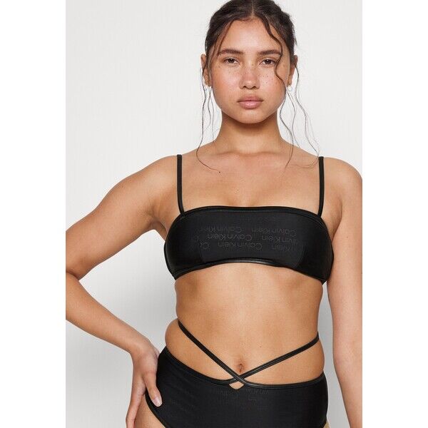 Calvin Klein Swimwear BRALETTE Góra od bikini black C1781J04M-Q11