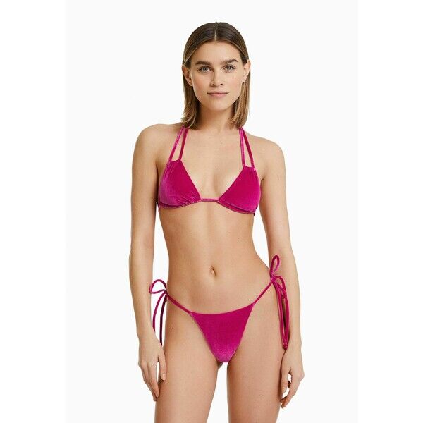 Bershka Góra od bikini dark purple BEJ81J01K-J11