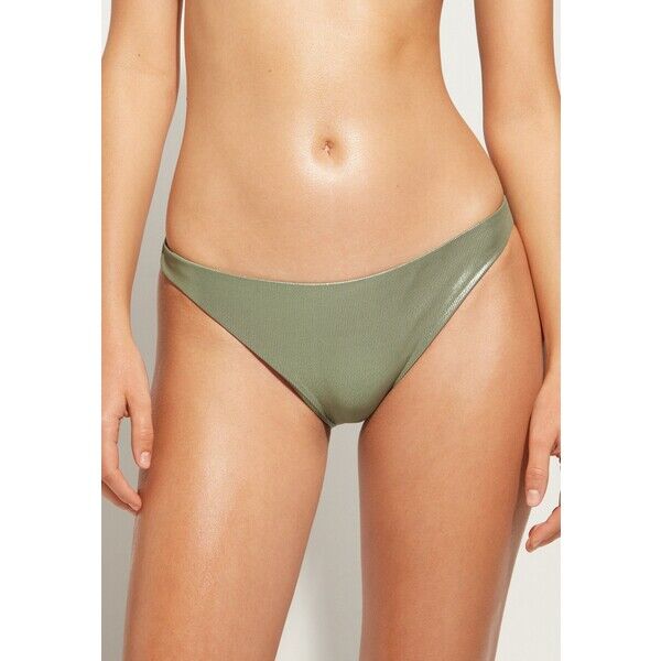 Calzedonia ANTIGUA Dół od bikini desert green rib C2F81I0E7-M11