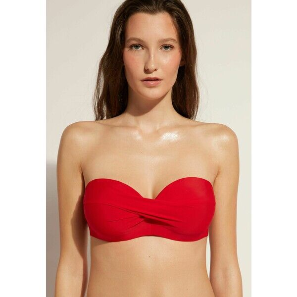 Calzedonia INDONESIA PADDED BANDEAU Góra od bikini summer red C2F81J0CE-G11
