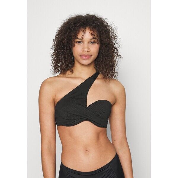 Hunkemöller ONE SHOULDER PUSH Góra od bikini black HM181J0HW-Q11