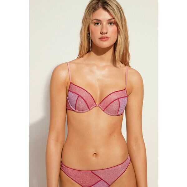 Calzedonia LISBONA PADDED Góra od bikini rosa patchwork pink C2F81J0E3-J11